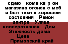 сдаю 2-комн кв р-он магазина огонёк с меб и быт техн в хорошем состоянии › Район ­ центра › Улица ­ кооперативная › Дом ­ 0 › Этажность дома ­ 3 › Цена ­ 19 000 - Приморский край, Артем г. Недвижимость » Квартиры аренда   